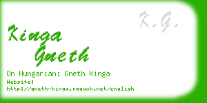 kinga gneth business card